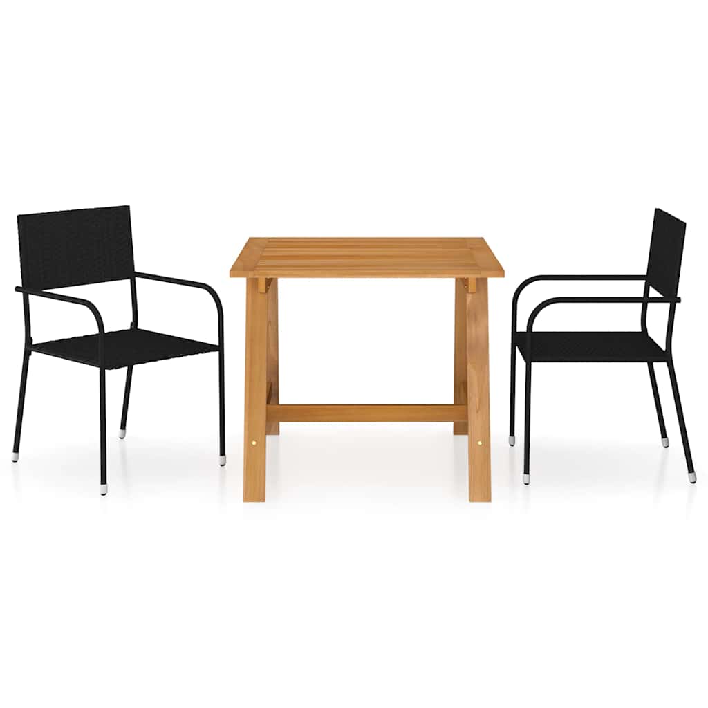 3-delige Tuinset zwart is nu te koop bij PeponiXL, paradijselijk wonen!