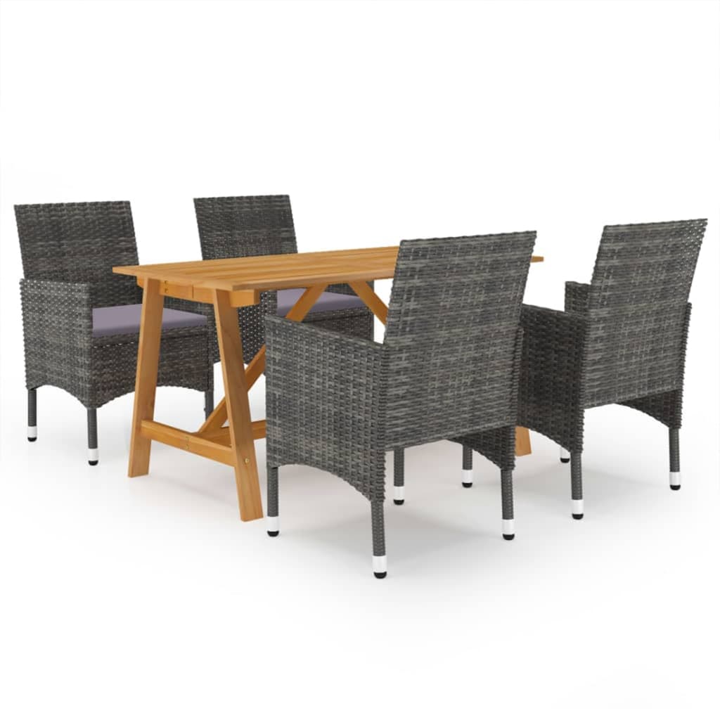 5-delige Tuinset grijs is nu te koop bij PeponiXL, paradijselijk wonen!