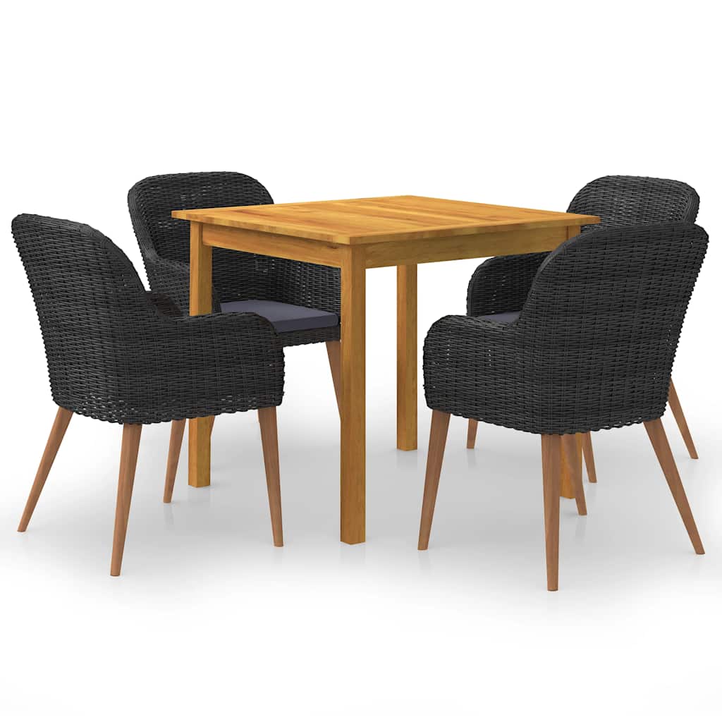 5-delige Tuinset zwart is nu te koop bij PeponiXL, paradijselijk wonen!