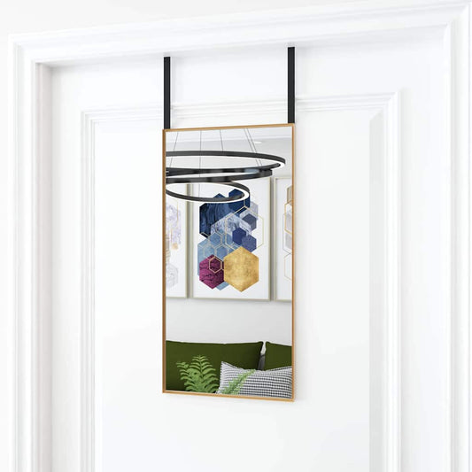Deurspiegel 30x60 cm glas en aluminium goudkleurig is nu te koop bij PeponiXL, paradijselijk wonen!