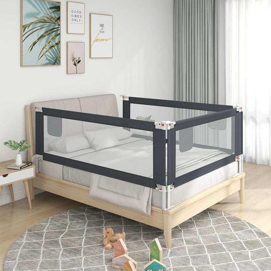 Bedhekje peuter 140x25 cm stof donkergrijs is nu te koop bij PeponiXL, paradijselijk wonen!