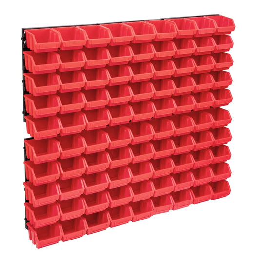 96-delige Opslagbakkenset met wandpanelen rood en zwart is nu te koop bij PeponiXL, paradijselijk wonen!