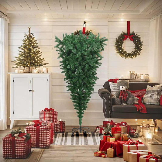 Kunstkerstboom omgekeerd met standaard 180 cm groen is nu te koop bij PeponiXL, paradijselijk wonen!