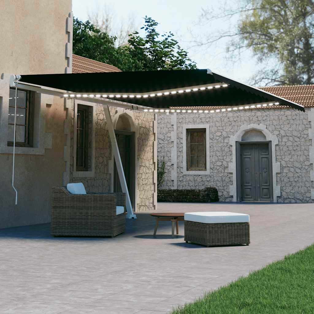 Luifel automatisch met LED en windsensor 600x300 cm antraciet is nu te koop bij PeponiXL, paradijselijk wonen!