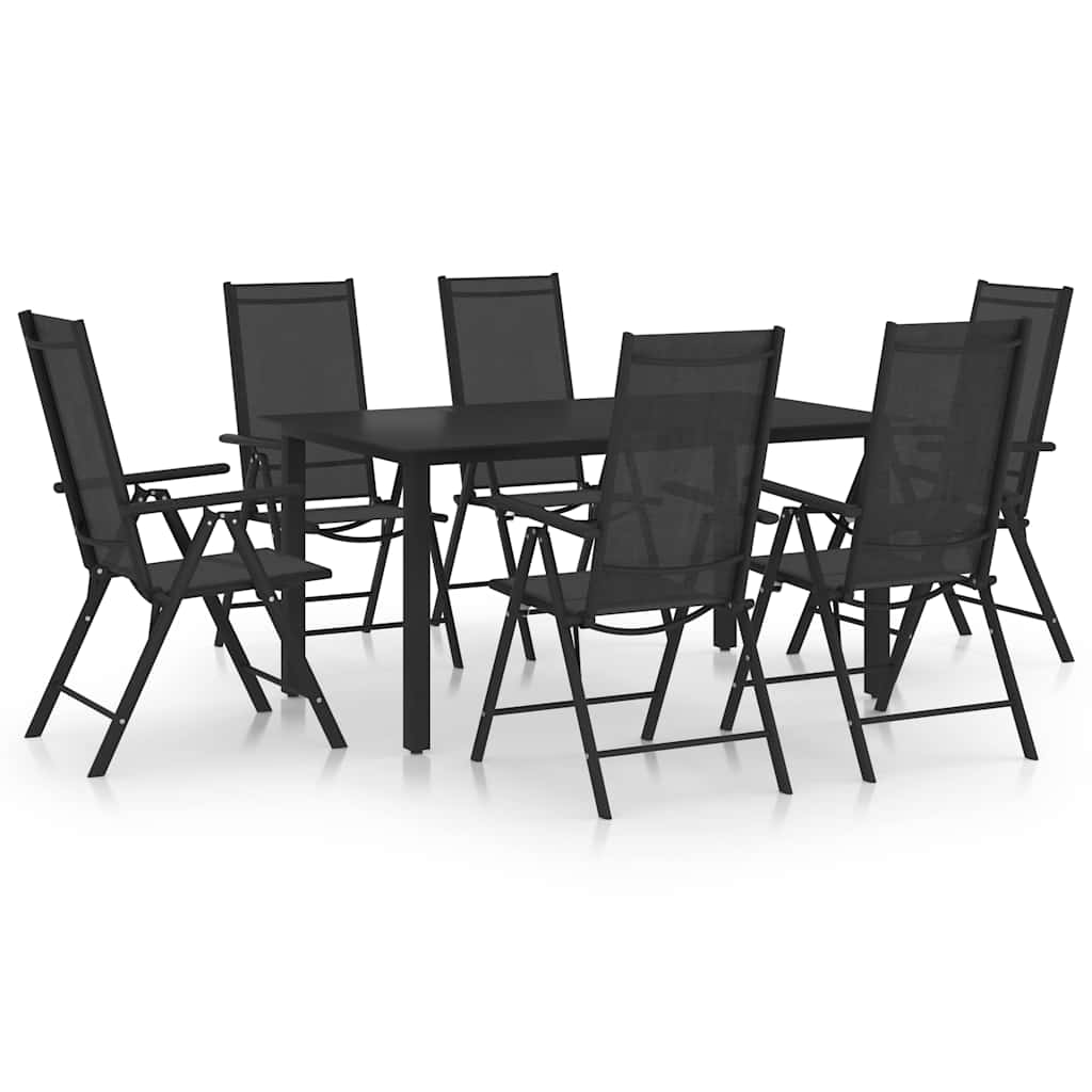 7-delige Tuinset aluminium zwart is nu te koop bij PeponiXL, paradijselijk wonen!