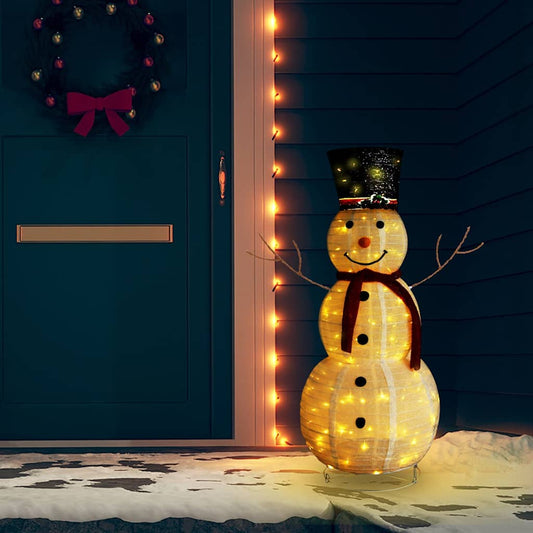 Decoratieve sneeuwpop LED 120 cm luxe stof is nu te koop bij PeponiXL, paradijselijk wonen!