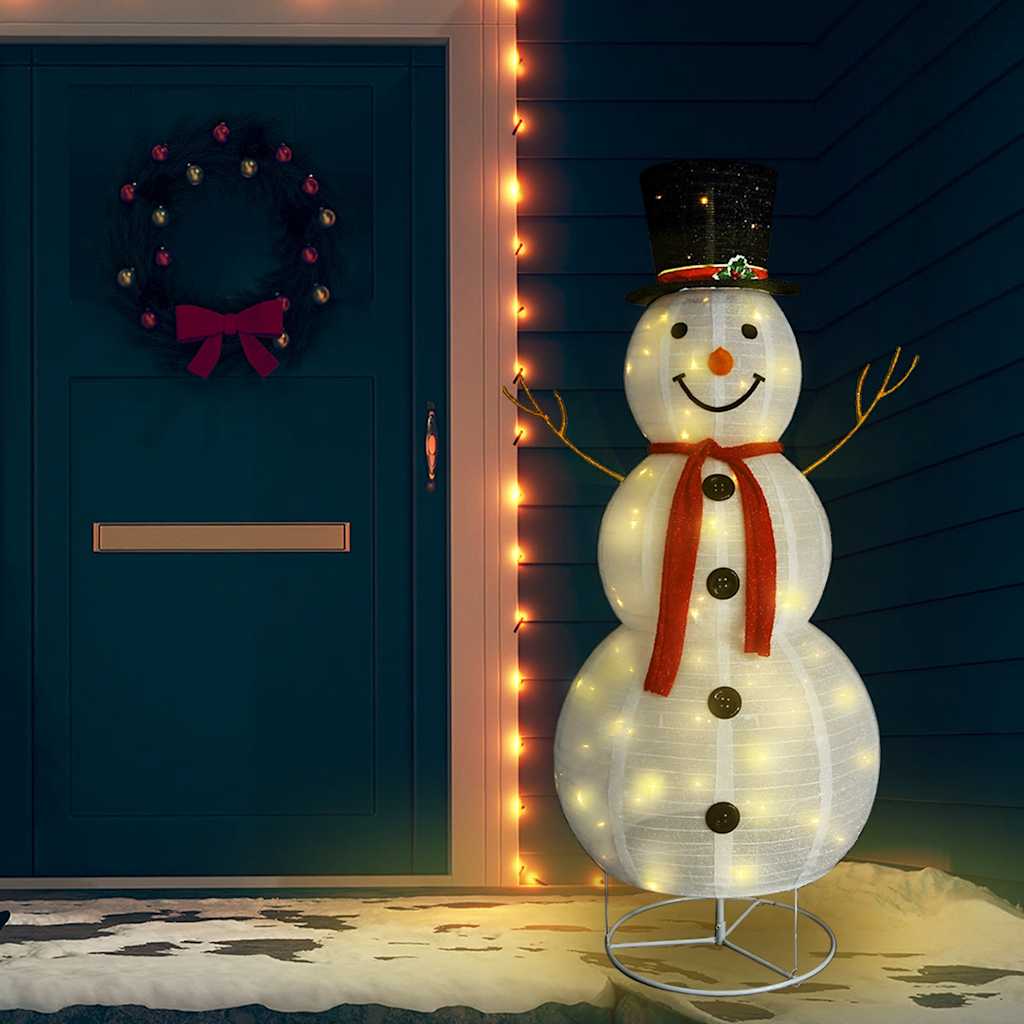 Decoratieve sneeuwpop LED 180 cm luxe stof is nu te koop bij PeponiXL, paradijselijk wonen!