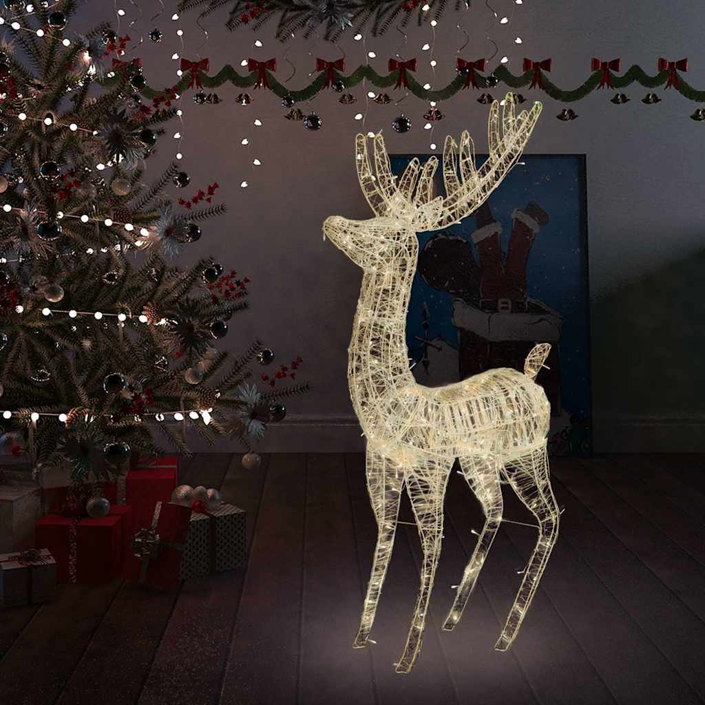 Kerstdecoratie rendier 250 LED's warmwit 180 cm acryl is nu te koop bij PeponiXL, paradijselijk wonen!