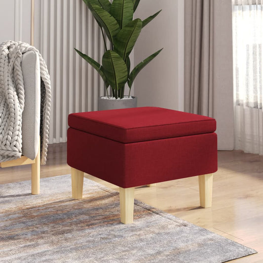 Kruk met houten poten stof wijnrood is nu te koop bij PeponiXL, paradijselijk wonen!