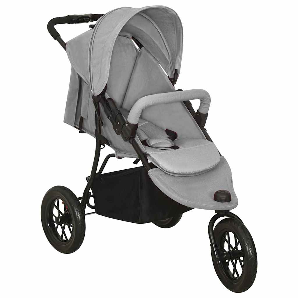 Kinderwagen staal lichtgrijs is nu te koop bij PeponiXL, paradijselijk wonen!