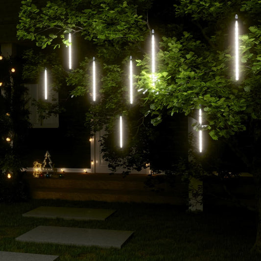 Meteoorlichten 8 st 192 LED's binnen/buiten 30 cm koudwit is nu te koop bij PeponiXL, paradijselijk wonen!
