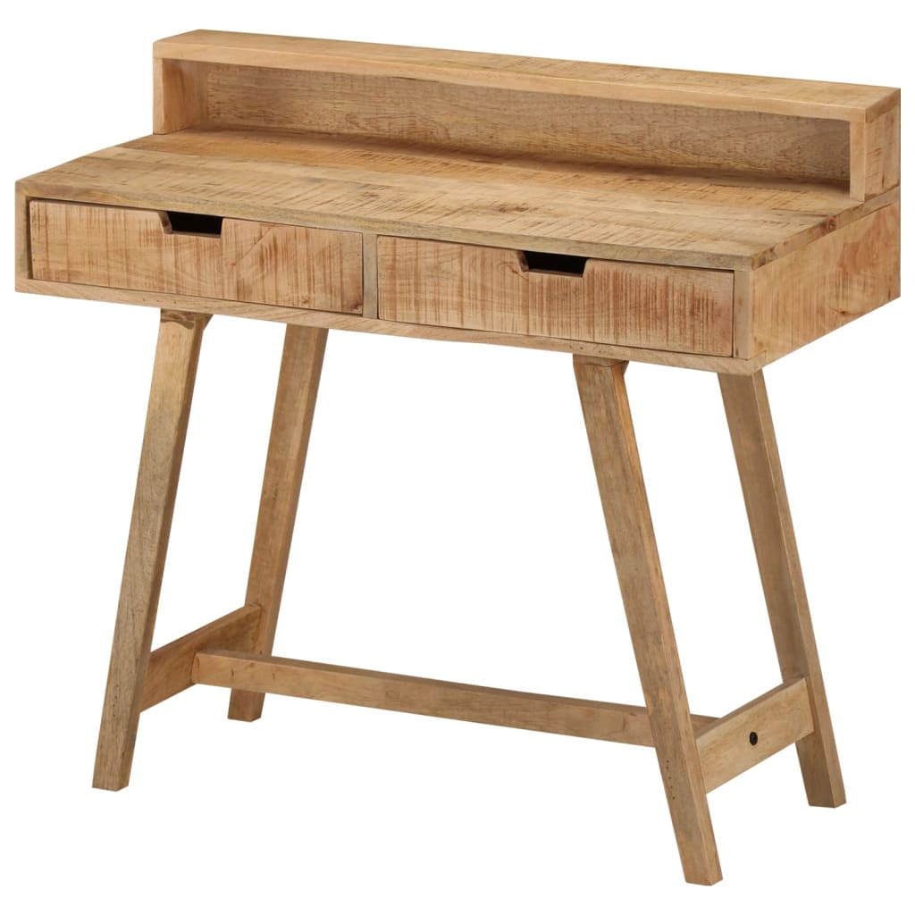 Bureau 100x45x90 cm massief ruw mangohout is nu te koop bij PeponiXL, paradijselijk wonen!