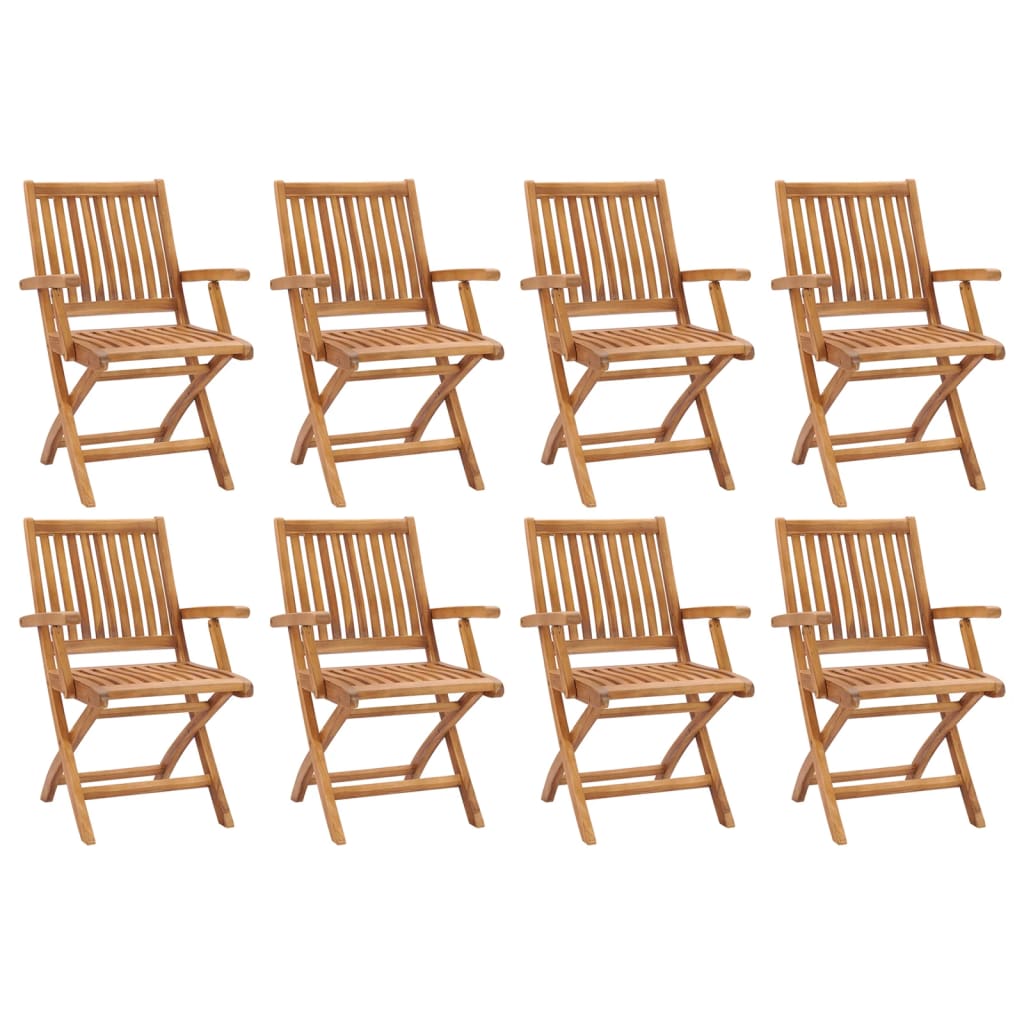 Tuinstoelen 8 st inklapbaar massief teakhout is nu te koop bij PeponiXL, paradijselijk wonen!