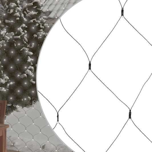 Kerstnetverlichting 204 LED's binnen en buiten 3x2 m koudwit is nu te koop bij PeponiXL, paradijselijk wonen!