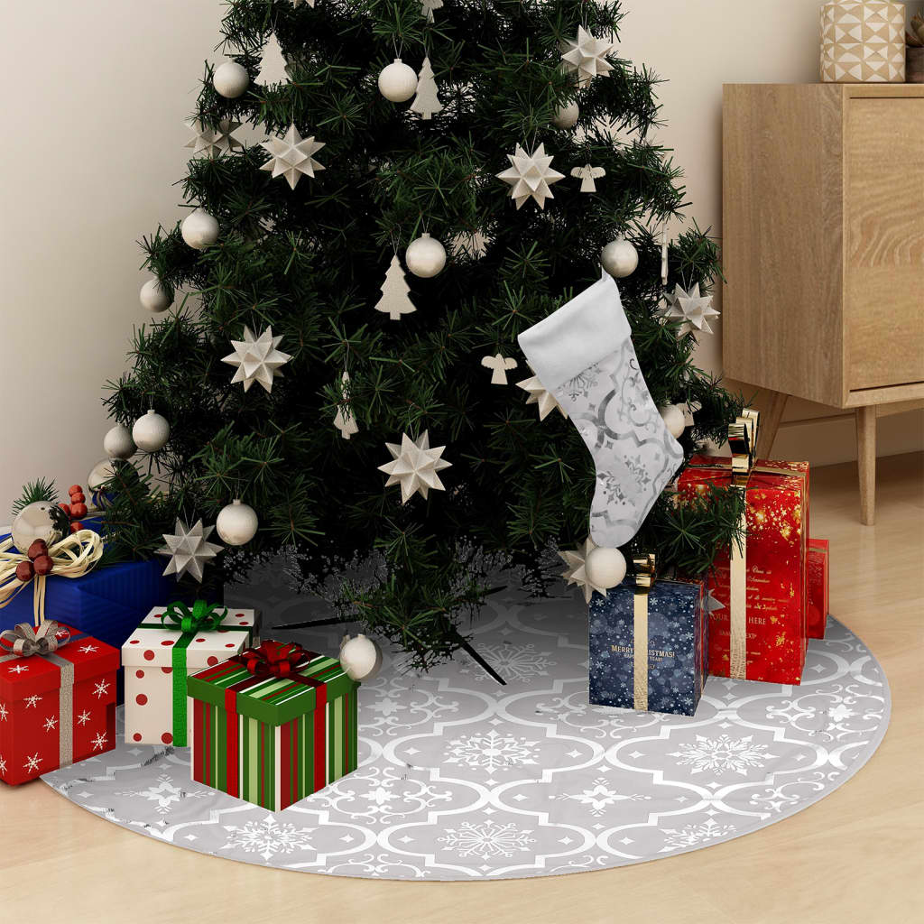 Kerstboomrok luxe met sok 90 cm stof wit is nu te koop bij PeponiXL, paradijselijk wonen!