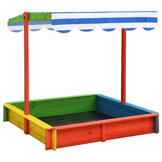 Zandbak met verstelbaar dak UV50 vurenhout meerkleurig is nu te koop bij PeponiXL, paradijselijk wonen!