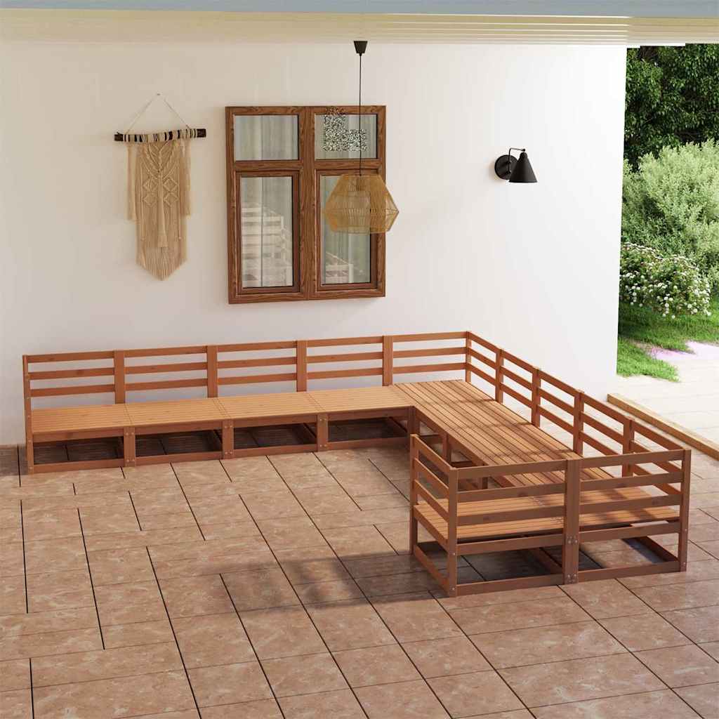 10-delige Loungeset massief grenenhout is nu te koop bij PeponiXL, paradijselijk wonen!