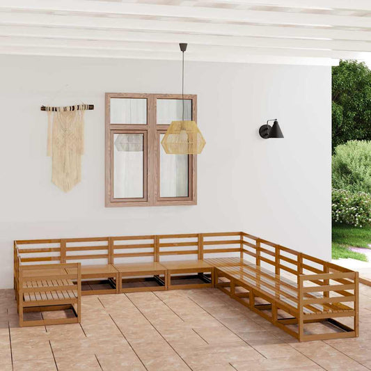 11-delige Loungeset massief grenenhout is nu te koop bij PeponiXL, paradijselijk wonen!