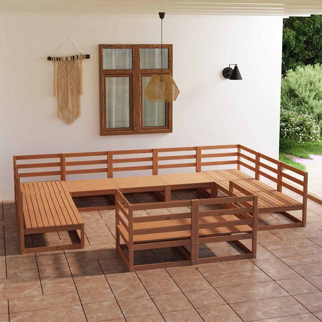 11-delige Loungeset massief grenenhout is nu te koop bij PeponiXL, paradijselijk wonen!