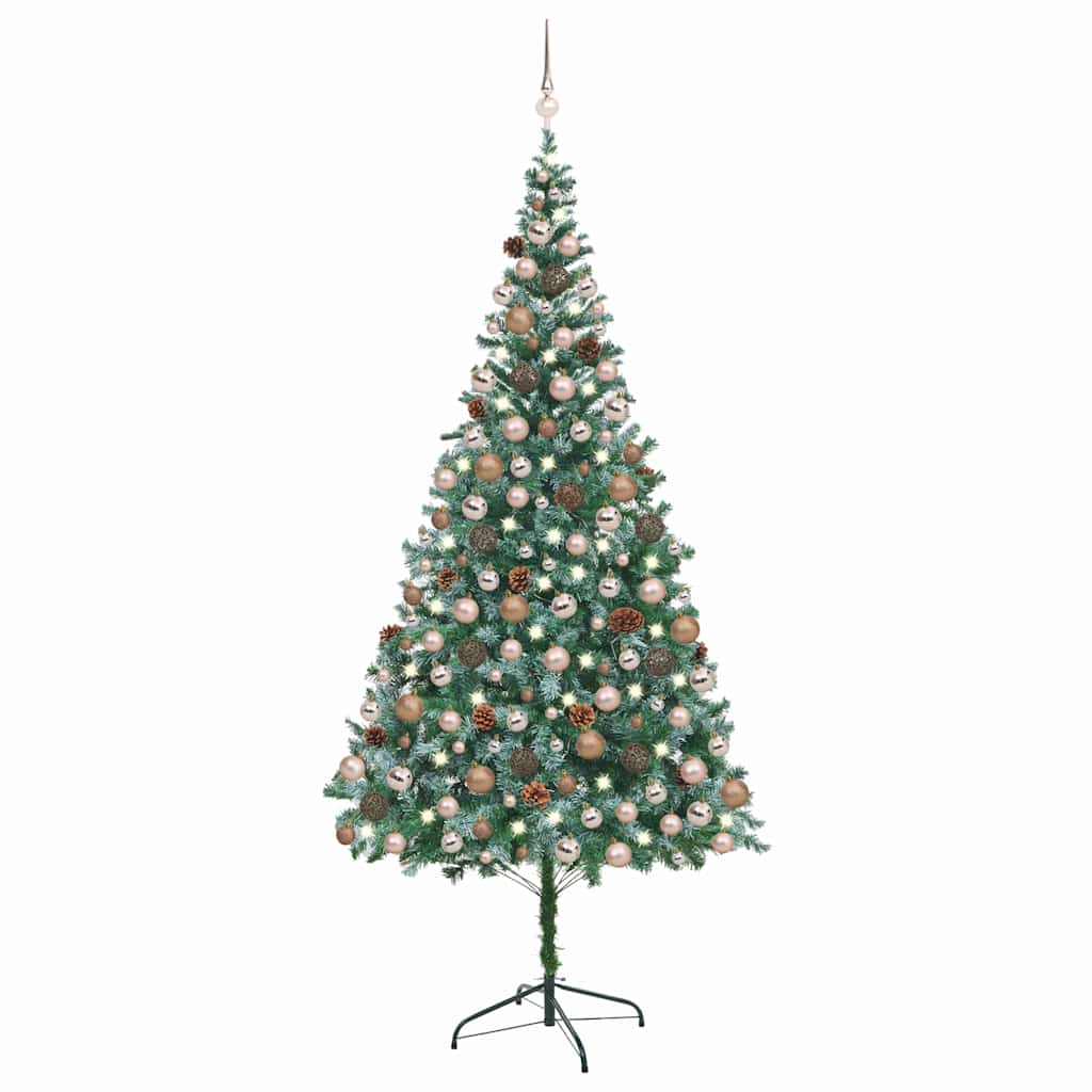 Kunstkerstboom met verlichting kerstballen dennenappels 210 cm is nu te koop bij PeponiXL, paradijselijk wonen!