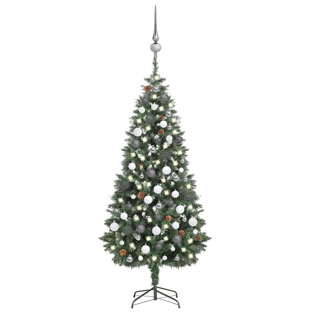 Kunstkerstboom met verlichting kerstballen dennenappels 180 cm is nu te koop bij PeponiXL, paradijselijk wonen!