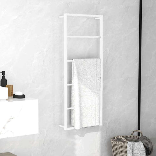 Handdoekenrek Wit 45x10x115 cm Staal is nu te koop bij PeponiXL, paradijselijk wonen!
