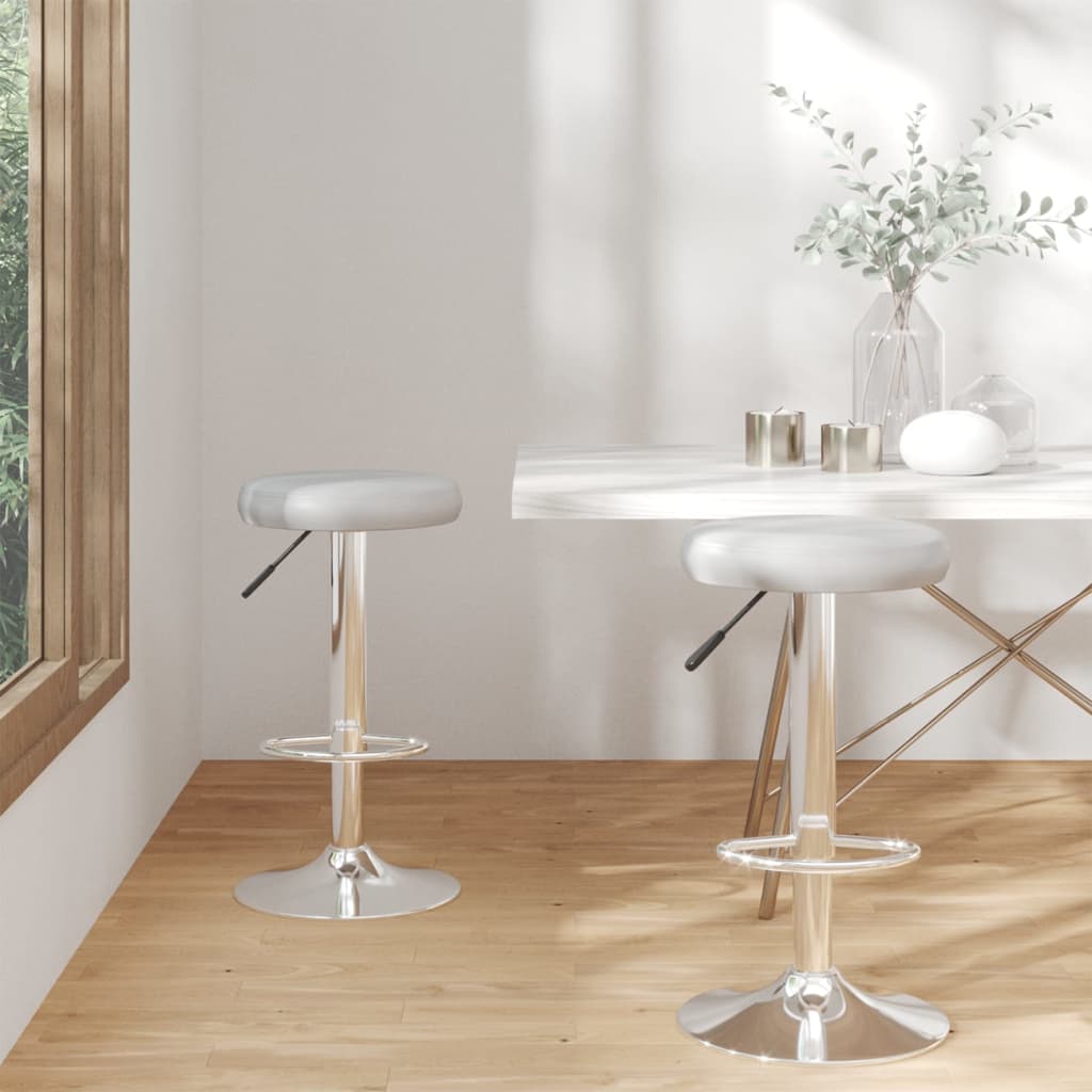 Barkrukken 2 st kunstleer grijs is nu te koop bij PeponiXL, paradijselijk wonen!