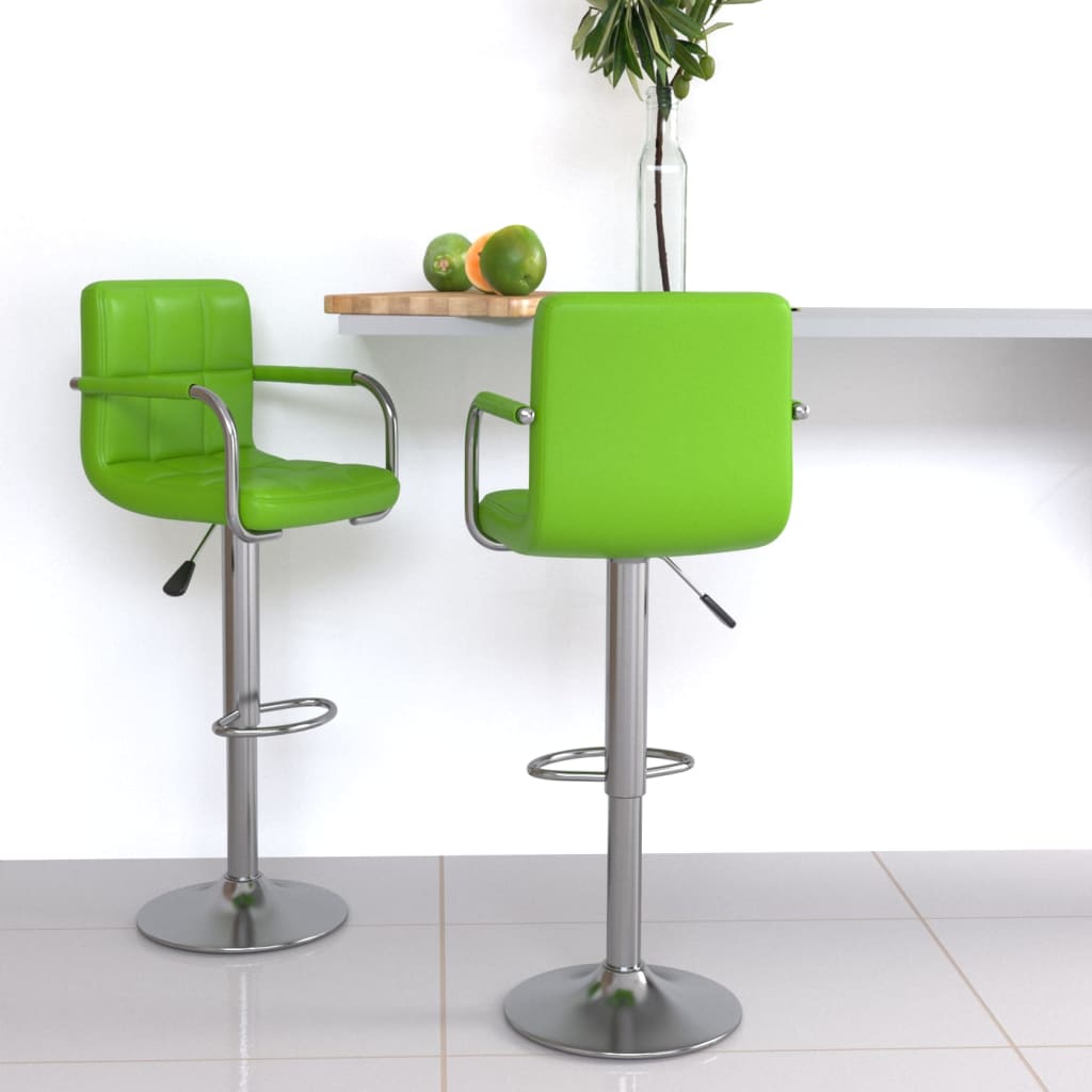 Barkrukken 2 st kunstleer groen is nu te koop bij PeponiXL, paradijselijk wonen!