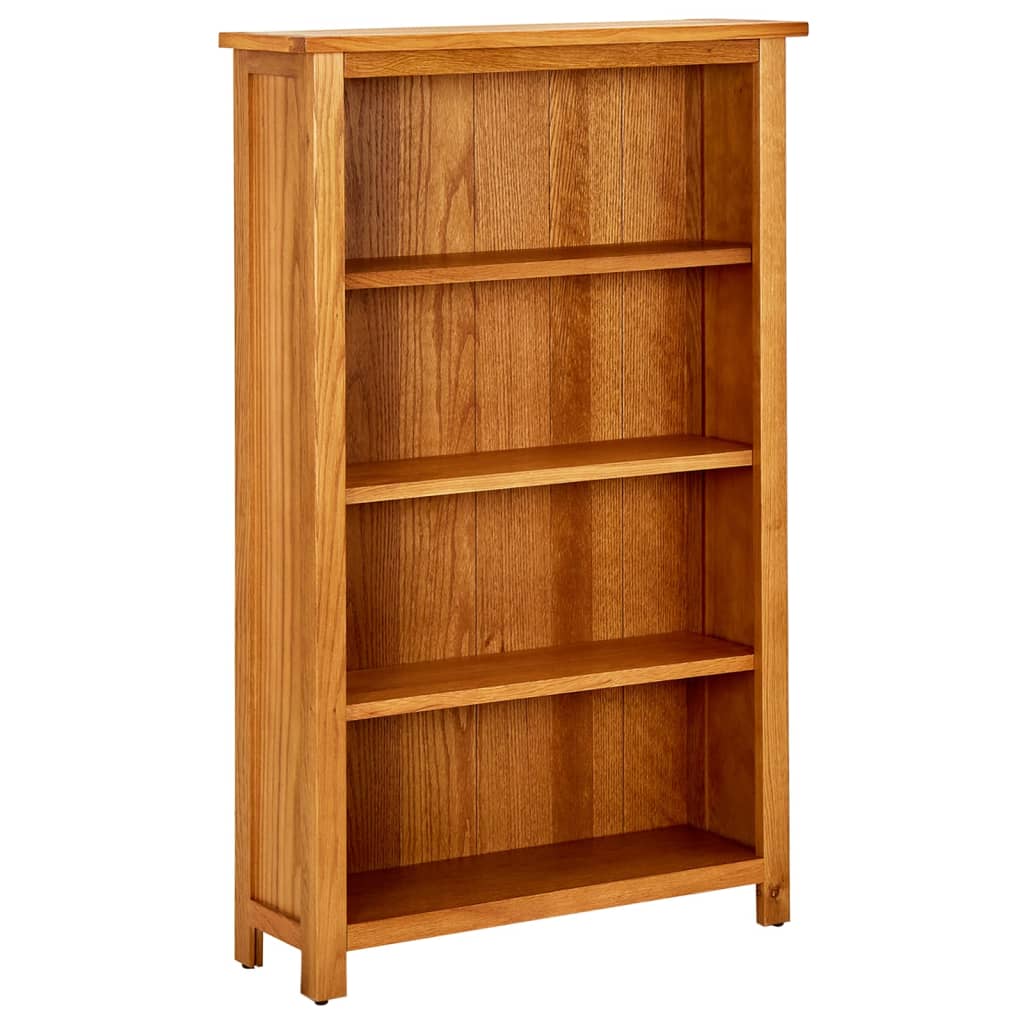 Boekenkast met 4 schappen 70x22x110 cm massief eikenhout is nu te koop bij PeponiXL, paradijselijk wonen!