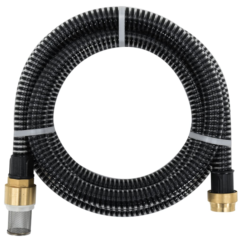 Zuigslang met messing koppelingen 1,1'' 10 m PVC zwart is nu te koop bij PeponiXL, paradijselijk wonen!