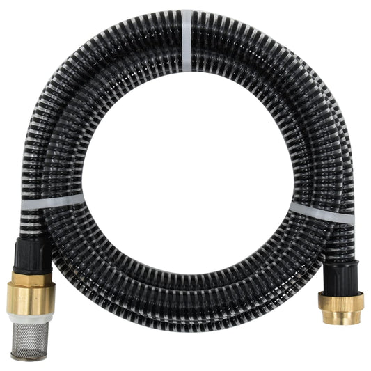 Zuigslang met messing koppelingen 1,1'' 15 m PVC zwart is nu te koop bij PeponiXL, paradijselijk wonen!