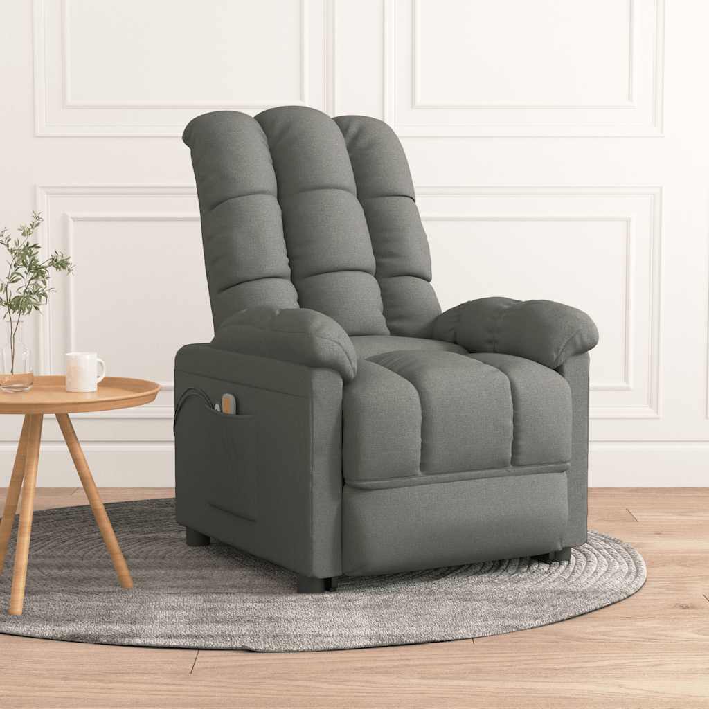 Massagestoel elektrisch stof donkergrijs is nu te koop bij PeponiXL, paradijselijk wonen!