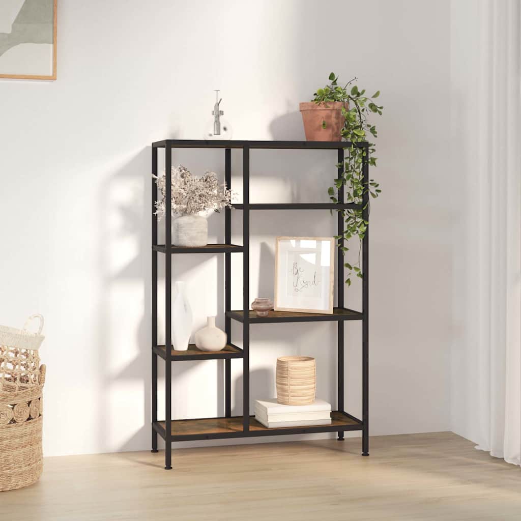 Boekenkast 80x30x120 cm staal en bewerkt hout is nu te koop bij PeponiXL, paradijselijk wonen!