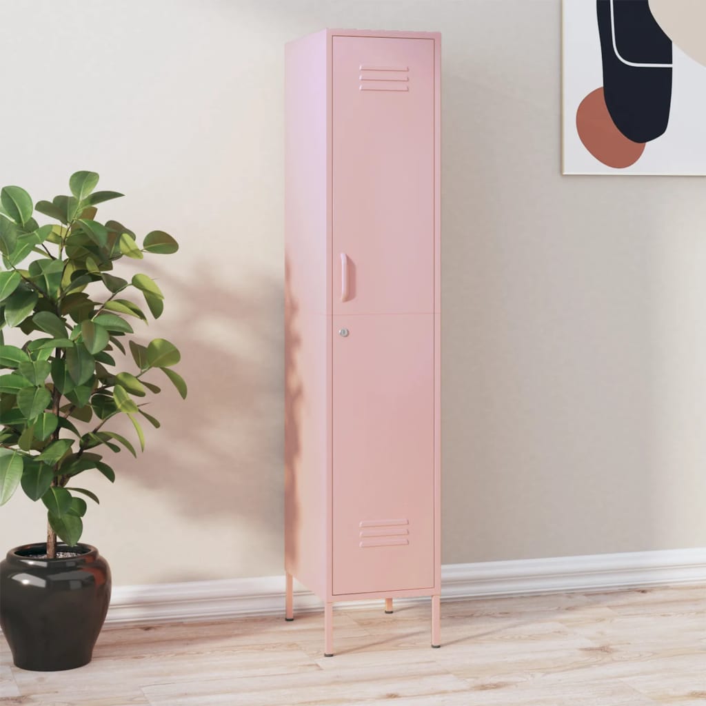 Lockerkast 35x46x180 cm staal roze is nu te koop bij PeponiXL, paradijselijk wonen!