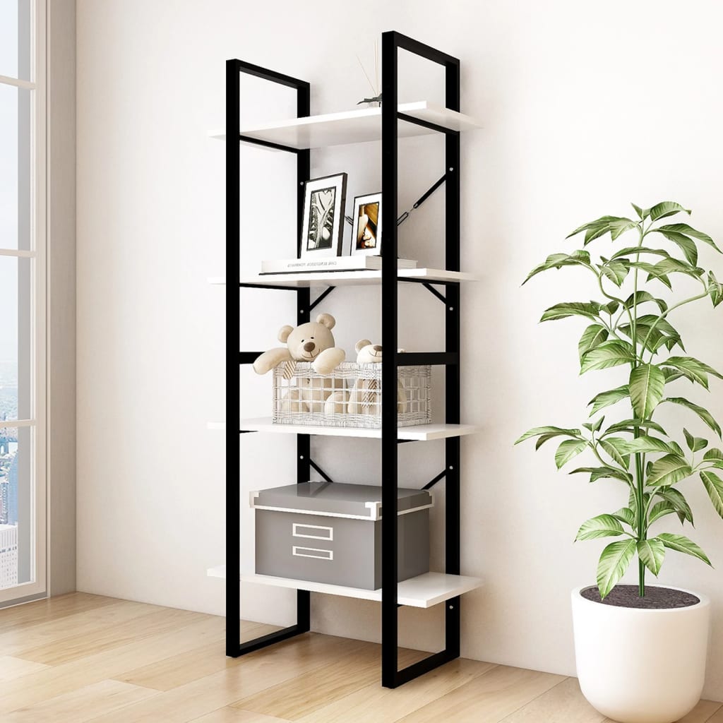 Boekenkast met 4 schappen 60x30x140 cm massief grenenhout wit is nu te koop bij PeponiXL, paradijselijk wonen!