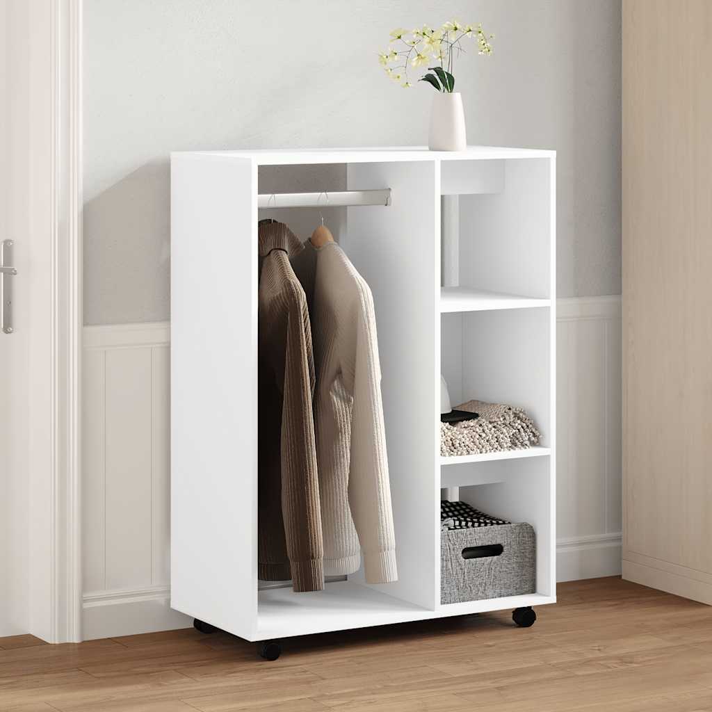 Kledingkast 80x40x110 cm bewerkt hout wit is nu te koop bij PeponiXL, paradijselijk wonen!