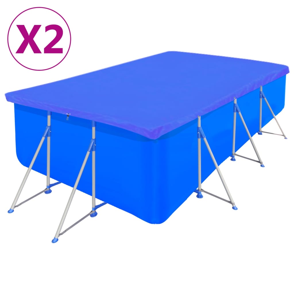 Zwembadhoezen 2 st rechthoekig 90 g/m² 400x207 cm PE is nu te koop bij PeponiXL, paradijselijk wonen!