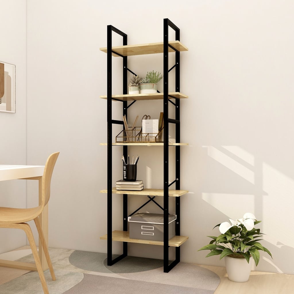 Boekenkast met 5 schappen 60x30x175 cm massief grenenhout is nu te koop bij PeponiXL, paradijselijk wonen!