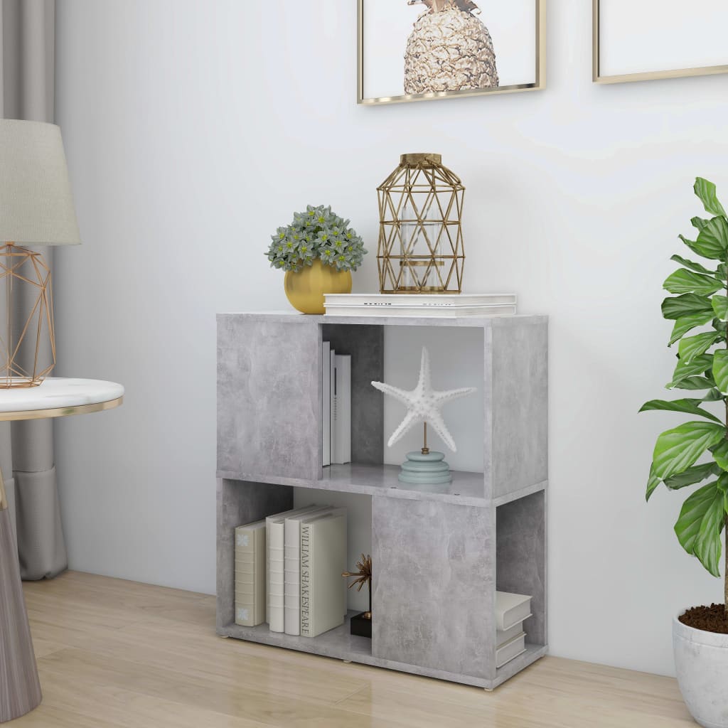 Boekenkast 60x24x63 cm bewerkt hout betongrijs is nu te koop bij PeponiXL, paradijselijk wonen!