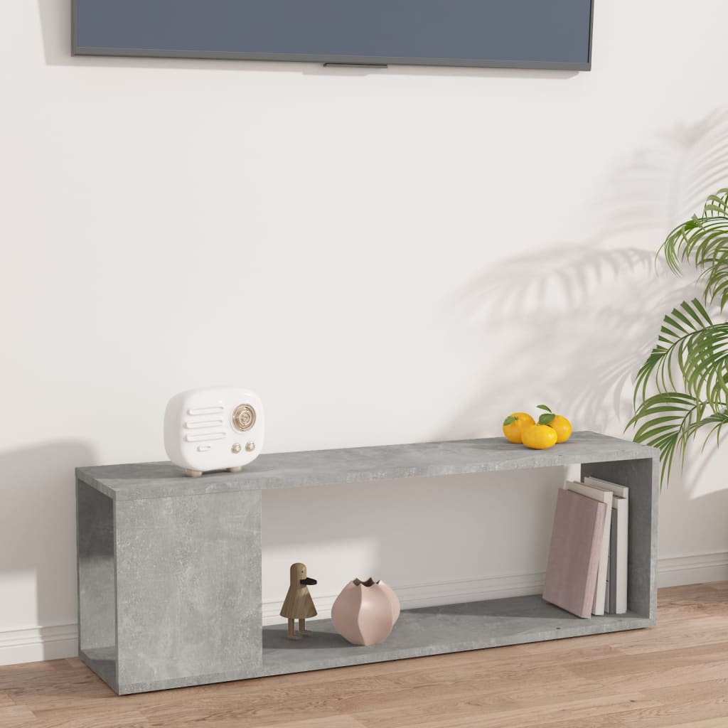 Tv-meubel 100x24x32 cm bewerkt hout betongrijs is nu te koop bij PeponiXL, paradijselijk wonen!