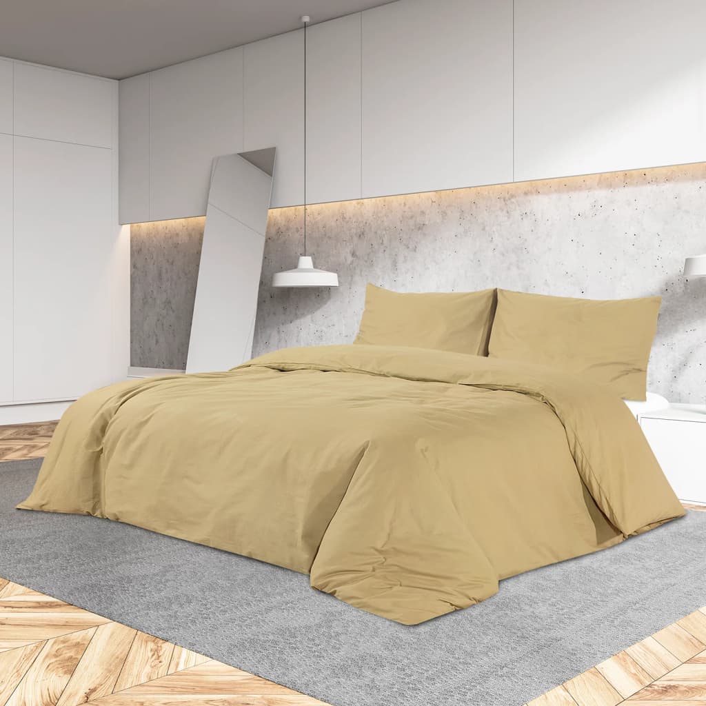 Dekbedovertrekset lichtgewicht 200x200 cm microvezel taupe is nu te koop bij PeponiXL, paradijselijk wonen!