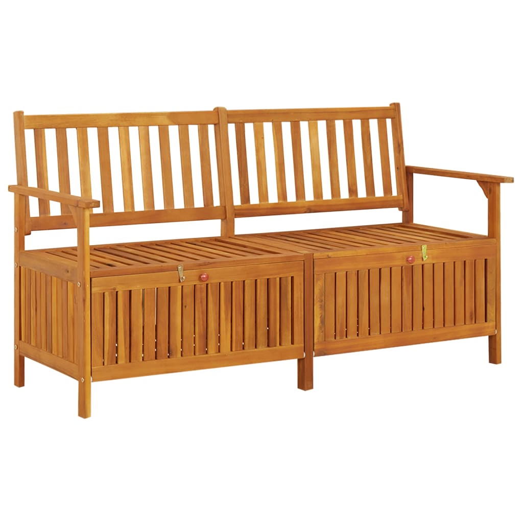 Opbergbankje met kussen 148 cm massief acaciahout is nu te koop bij PeponiXL, paradijselijk wonen!