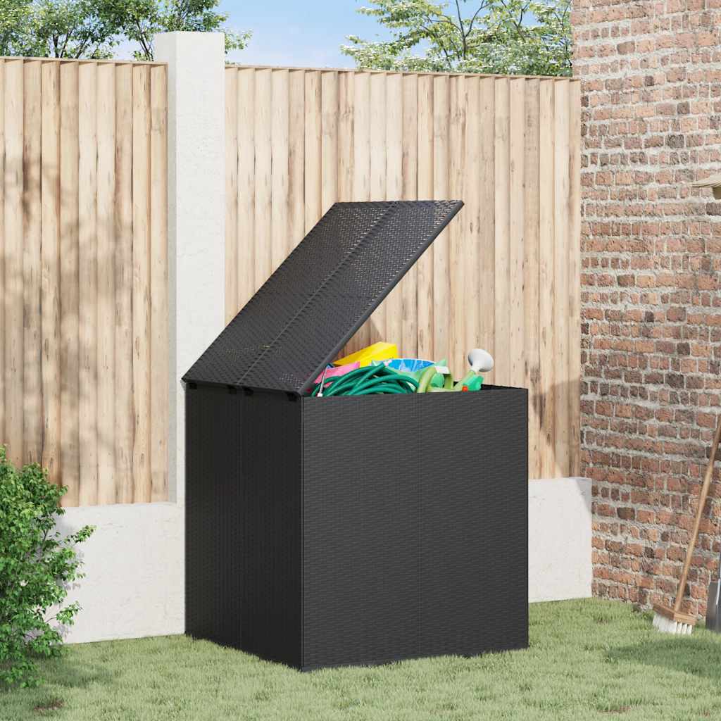 Tuinbox 100x97,5x104 cm polyetheen rattan zwart is nu te koop bij PeponiXL, paradijselijk wonen!
