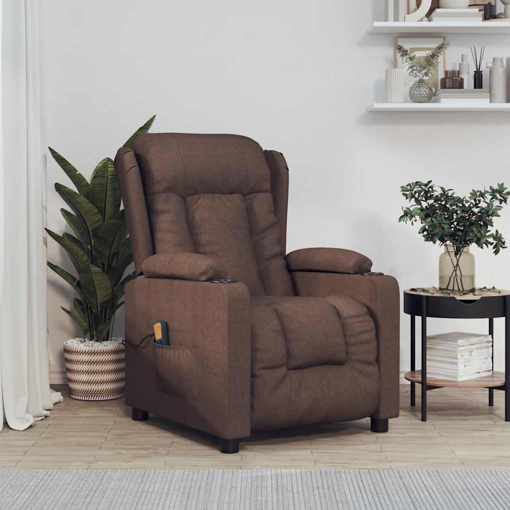 Massagestoel stof bruin is nu te koop bij PeponiXL, paradijselijk wonen!