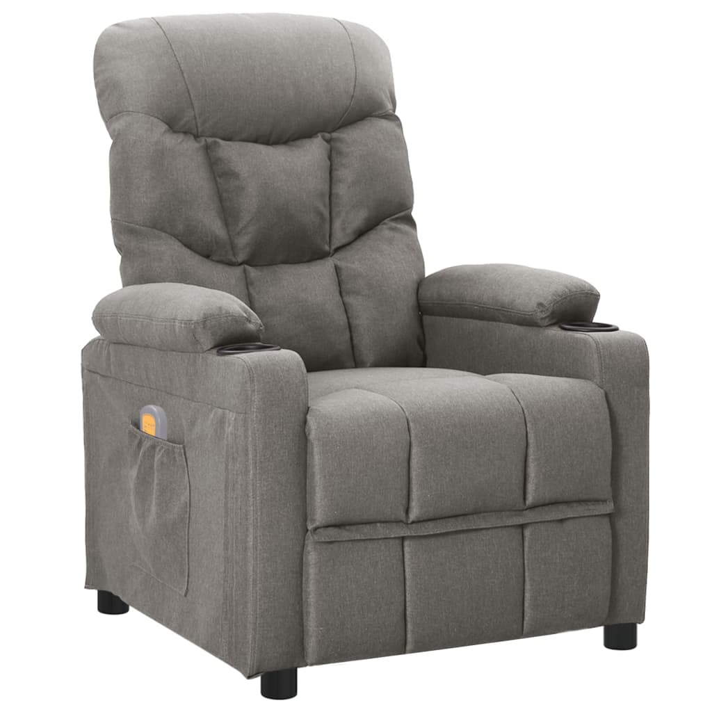 Massagestoel stof lichtgrijs is nu te koop bij PeponiXL, paradijselijk wonen!