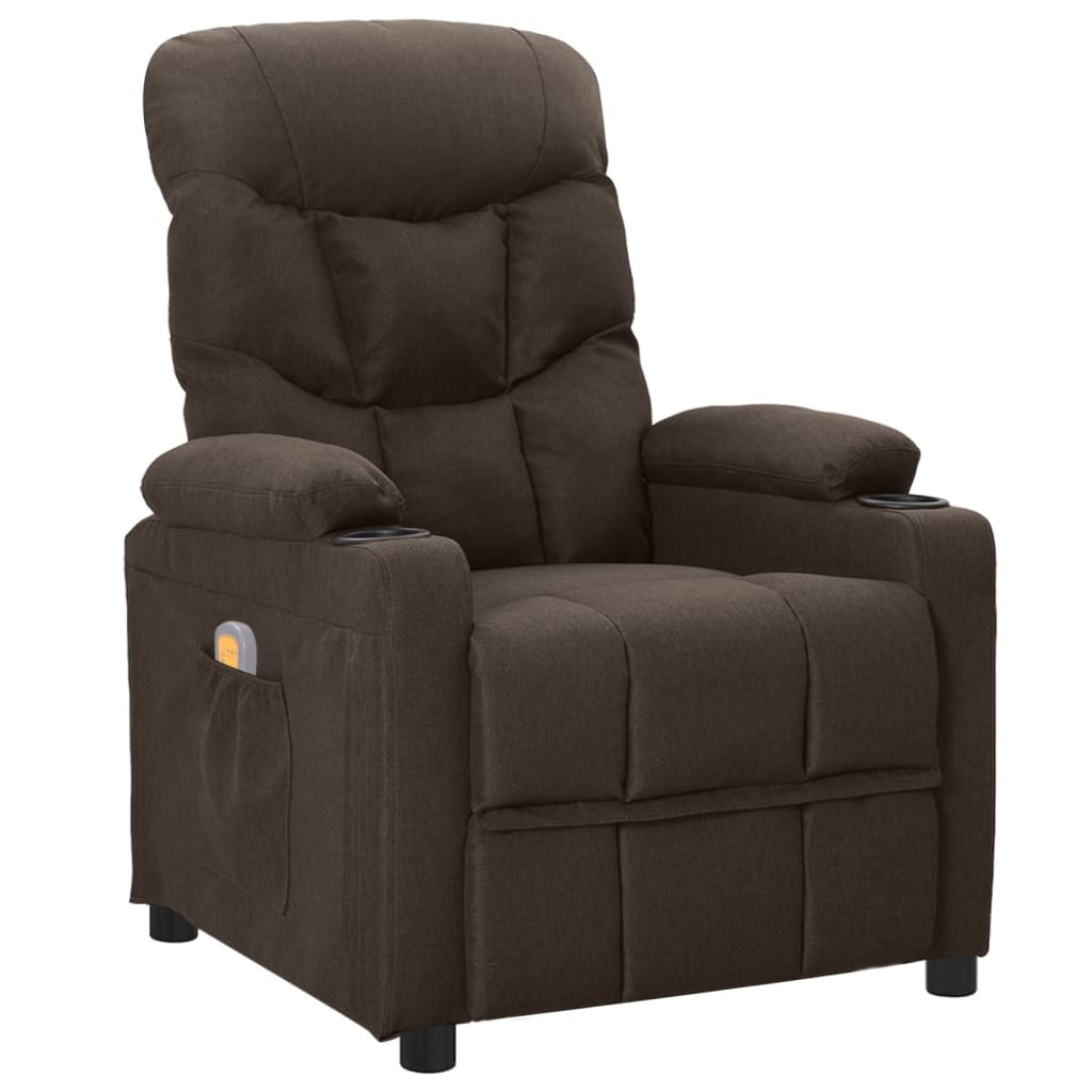 Massagestoel stof donkerbruin is nu te koop bij PeponiXL, paradijselijk wonen!