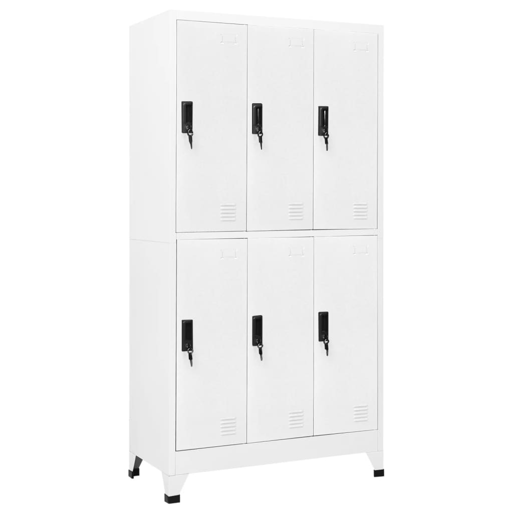 Lockerkast 90x45x180 cm staal wit is nu te koop bij PeponiXL, paradijselijk wonen!