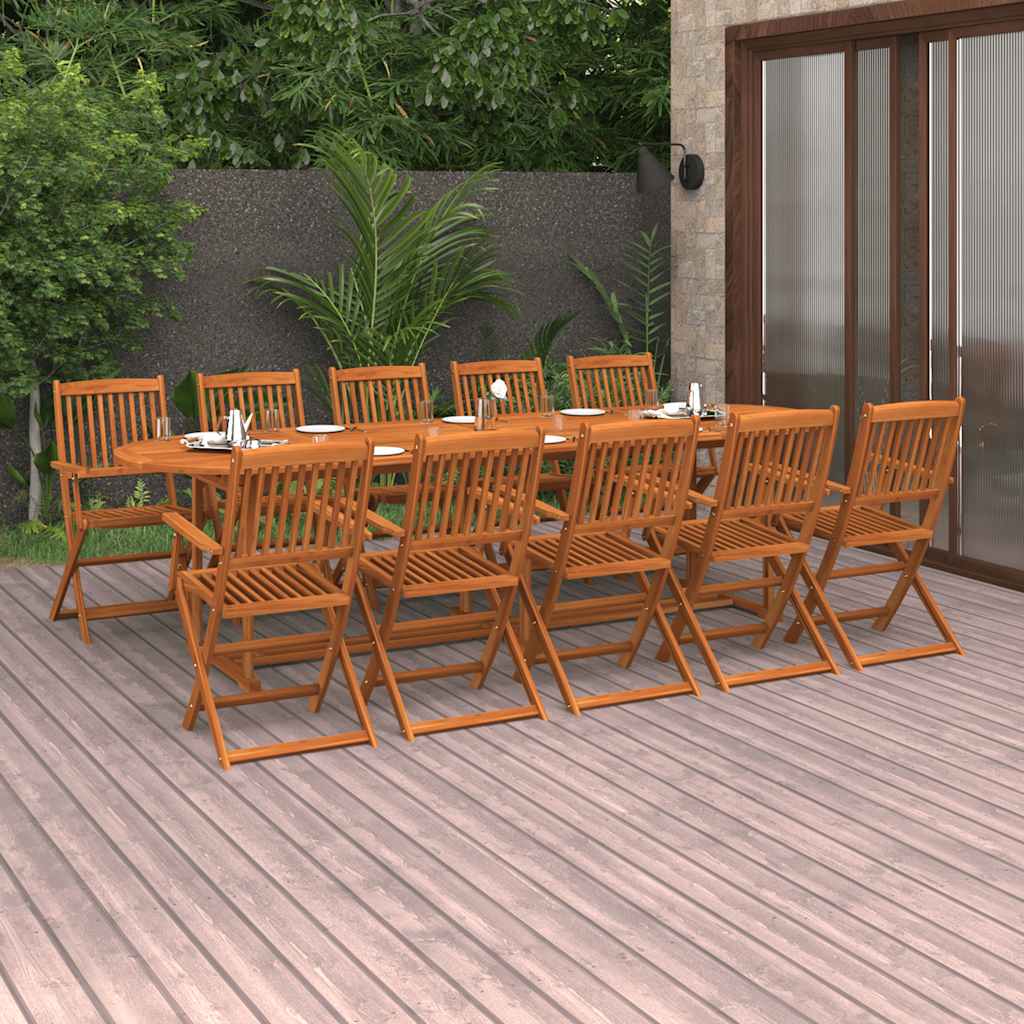 11-delige Tuinset 280x90x75 cm massief acaciahout is nu te koop bij PeponiXL, paradijselijk wonen!