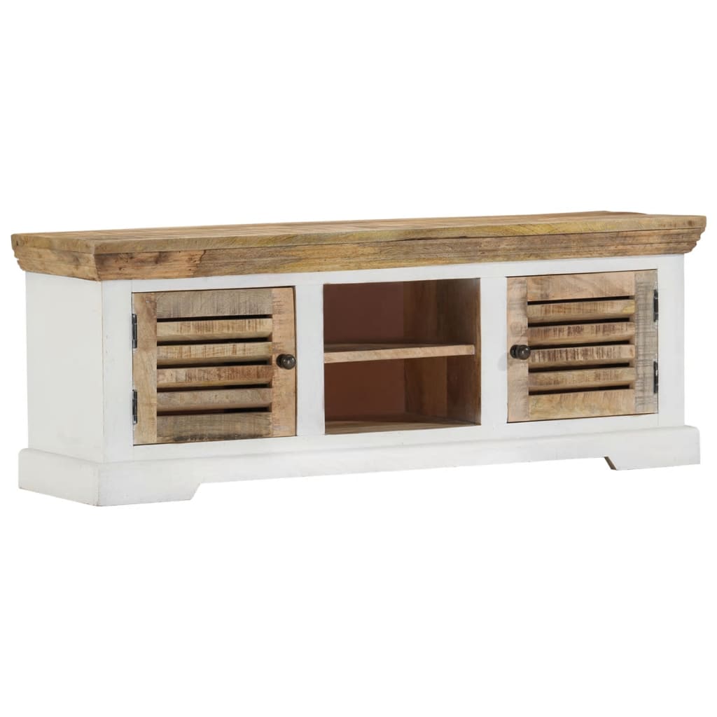 Tv-meubel 110x30x40 cm massief mangohout is nu te koop bij PeponiXL, paradijselijk wonen!