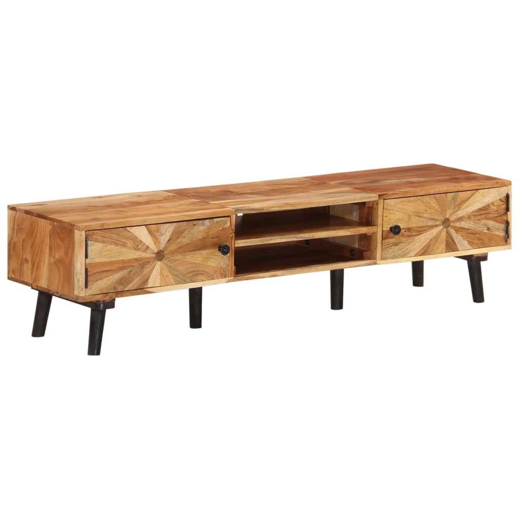Tv-meubel 145x35x35 cm massief acaciahout is nu te koop bij PeponiXL, paradijselijk wonen!